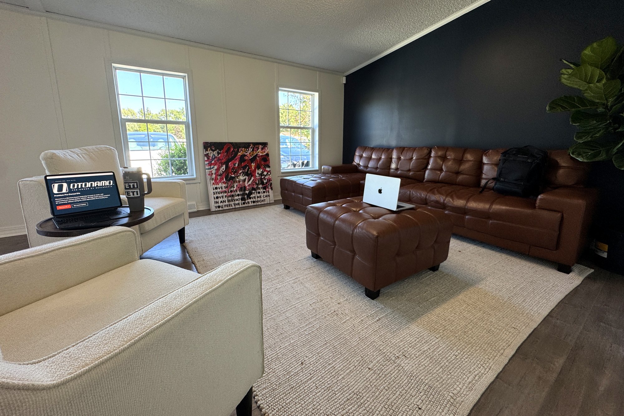 Inside Otonamo, our Mishawaka EV lounge